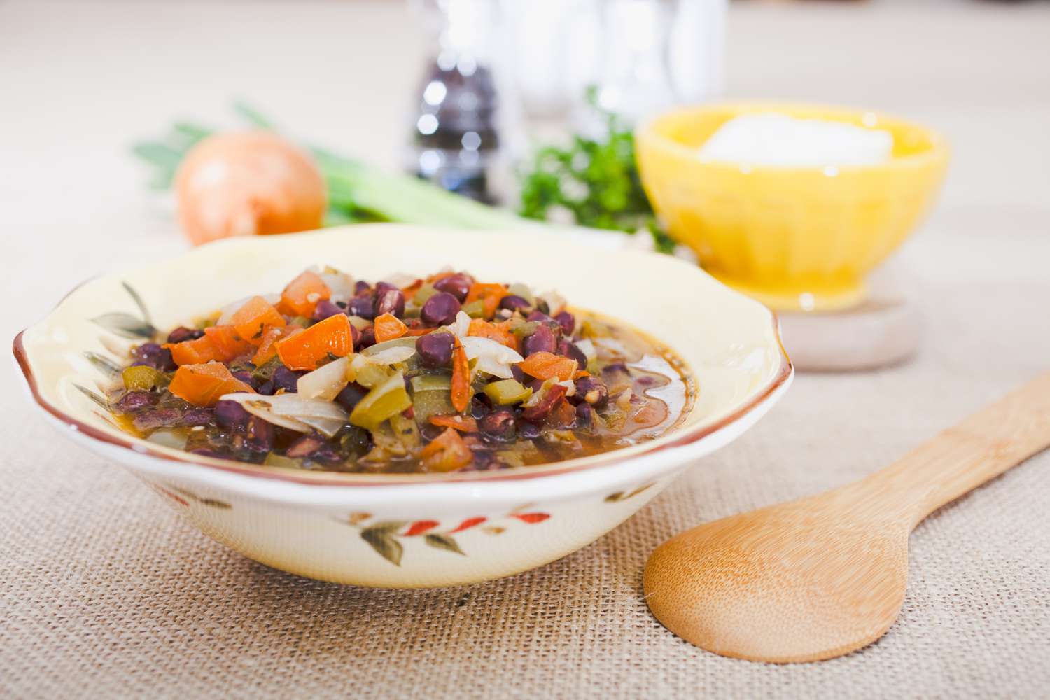 Black bean and vegetable soup