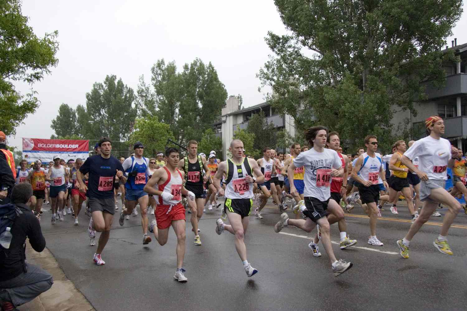 Runners racing in a 10k
