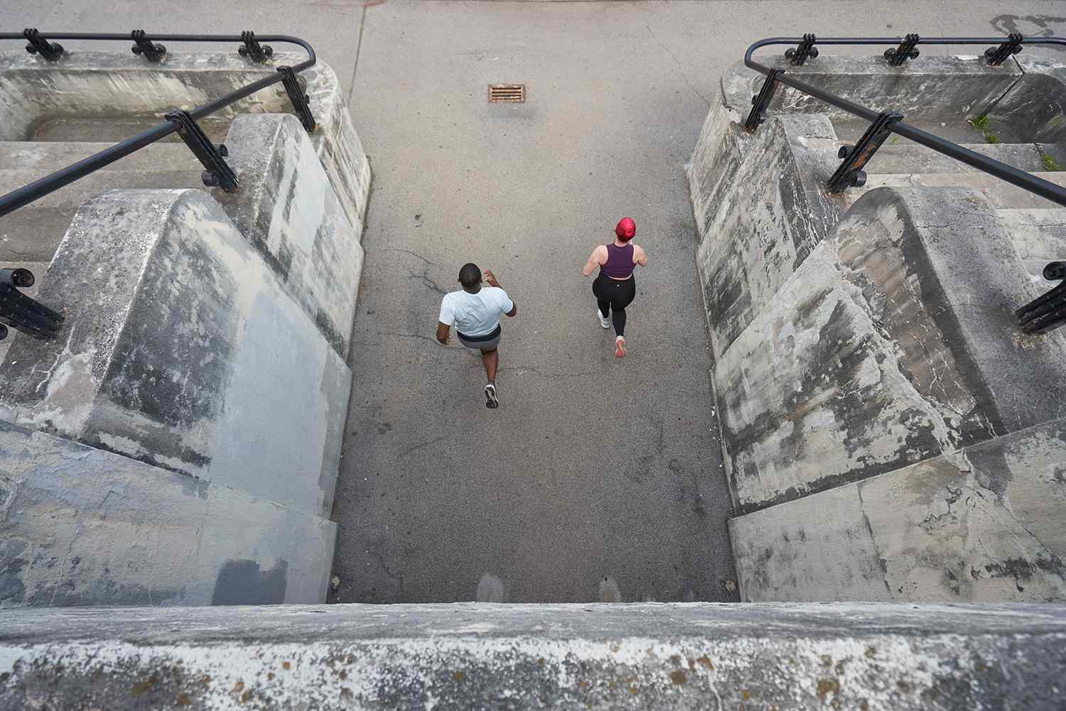 two people training for walking marathon