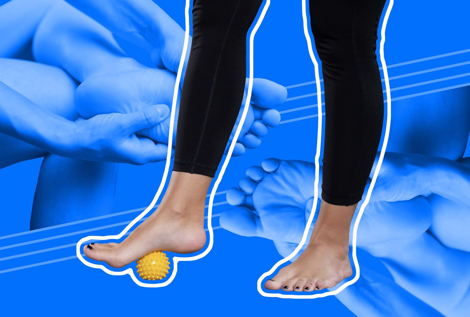 plantar fasciitis rolling ball with feet